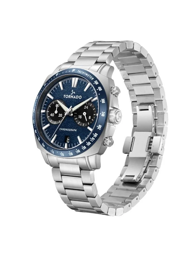 تورنيدو Men's stainless steel Chronograph Watch T25104S-SBSN-N - 42mm